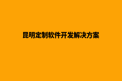 昆明定制企业网站多少钱(昆明定制软件开发解决方案)