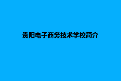 贵阳电子商务网站设计费用(贵阳电子商务技术学校简介)