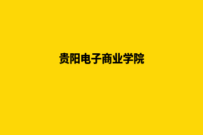 贵阳电子商务网页设计哪家好(贵阳电子商业学院)