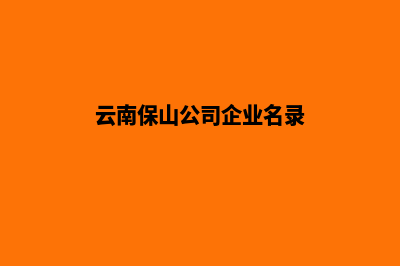 保山公司网站开发流程(云南保山公司企业名录)