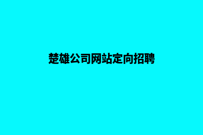 楚雄公司网站定制多少钱(楚雄公司网站定向招聘)