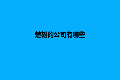 楚雄公司网站改版报价(楚雄的公司有哪些)