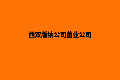 西双版纳给公司做网站要多少钱(西双版纳公司菌业公司)