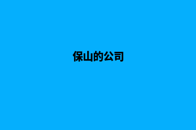 保山公司做网站费用(保山的公司)