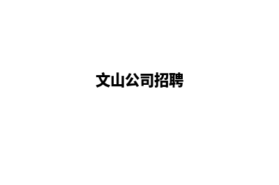 文山公司网页制作价格(文山公司招聘)