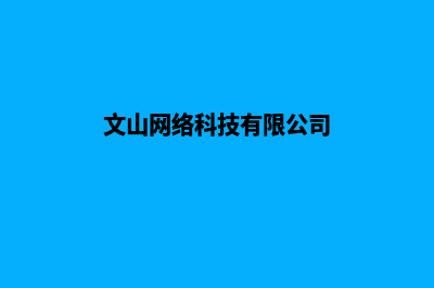 文山给公司建网站(文山网络科技有限公司)