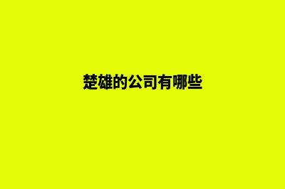 楚雄公司网站制作多少钱(楚雄的公司有哪些)