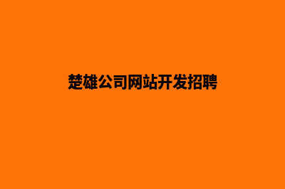 楚雄公司网站开发方案(楚雄公司网站开发招聘)