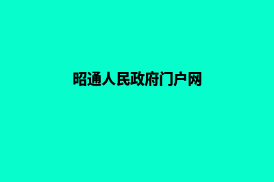 昭通门户网站制作方案(昭通人民政府门户网)