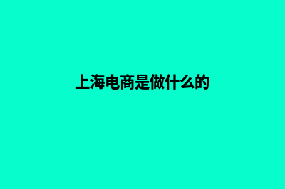 上海电商网页设计收费(上海电商是做什么的)