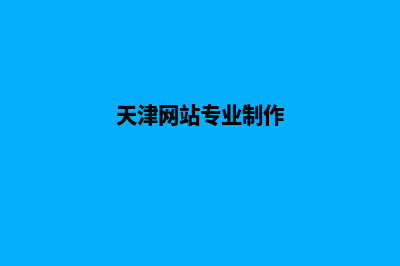 天津专业网站建设价格(天津网站专业制作)