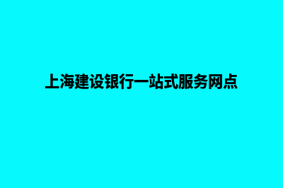 上海哪家建设网站好(上海建设银行一站式服务网点)