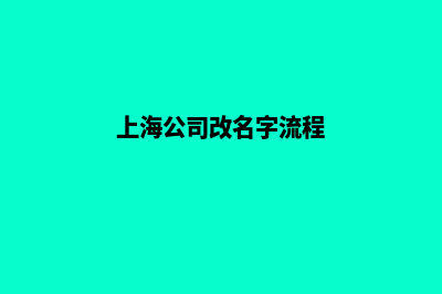 上海公司网站改版要多少钱(上海公司改名字流程)