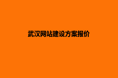 武汉网站建设的基本流程(武汉网站建设方案报价)