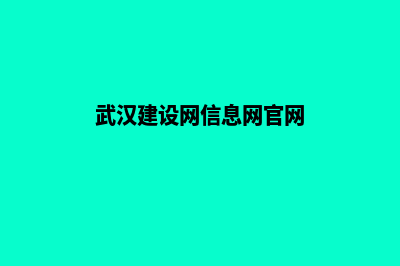 武汉建设一个网站要多少钱(武汉建设网信息网官网)