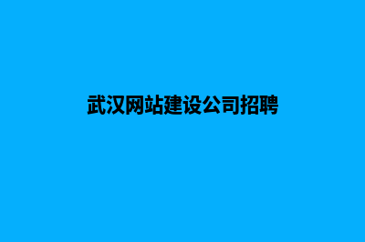 武汉网站建设公司价格(武汉网站建设公司招聘)