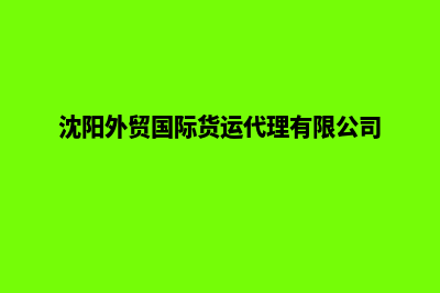 沈阳外贸网站制作收费(沈阳外贸国际货运代理有限公司)