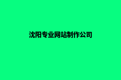 沈阳网站制作收费标准(沈阳专业网站制作公司)