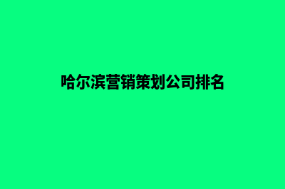 哈尔滨营销型网站建设哪家好(哈尔滨营销策划公司排名)