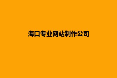 海口专业网站建设报价(海口专业网站制作公司)