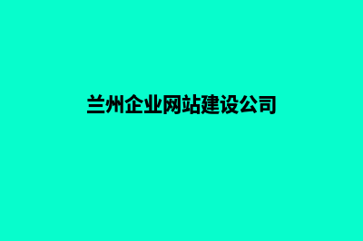 兰州网站建设步骤(兰州企业网站建设公司)