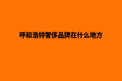 呼和浩特品牌网站建设哪里有(呼和浩特奢侈品牌在什么地方)