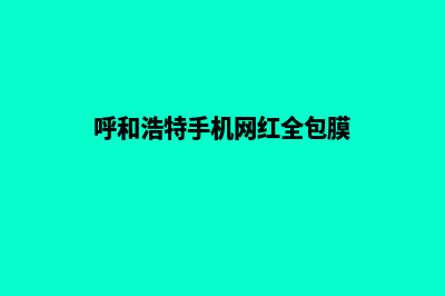 呼和浩特手机网站建设价格(呼和浩特手机网红全包膜)