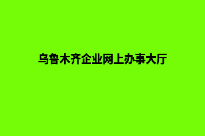 乌鲁木齐企业网站建设步骤(乌鲁木齐企业网上办事大厅)