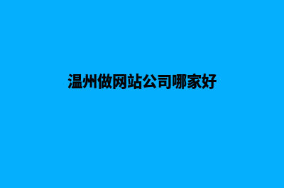 温州网站开发的公司哪家好(温州做网站公司哪家好)