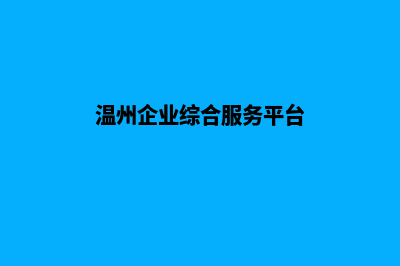 温州企业网站开发价格(温州企业综合服务平台)