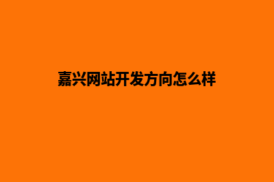 嘉兴网站开发方案书(嘉兴网站开发方向怎么样)