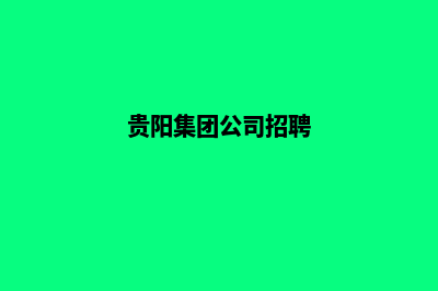 贵阳集团网站制作费用(贵阳集团公司招聘)