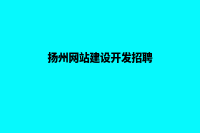 扬州网站建设开发(扬州网站建设开发招聘)