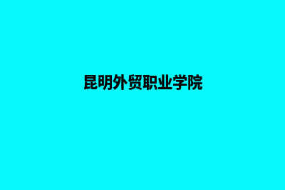 昆明外贸网站建设方案(昆明外贸职业学院)