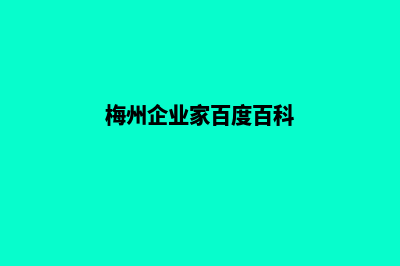 梅州企业建设网站哪家好(梅州企业家百度百科)