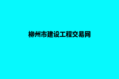 柳州网站建设报价方案(柳州市建设工程交易网)