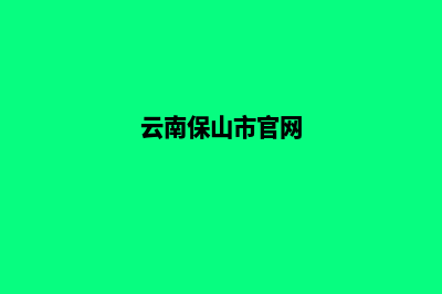 保山门户网站制作方案(云南保山市官网)