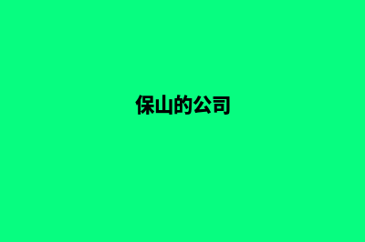 保山哪家公司网站做的好(保山的公司)