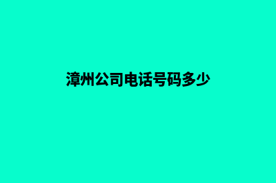 漳州公司网站开发价格(漳州公司电话号码多少)