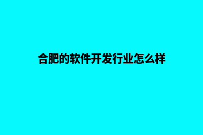 合肥便宜app开发费用(合肥的软件开发行业怎么样)