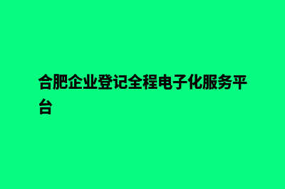 合肥企业网站定制(合肥企业登记全程电子化服务平台)