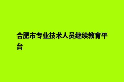 合肥专业网站定制多少钱(合肥市专业技术人员继续教育平台)