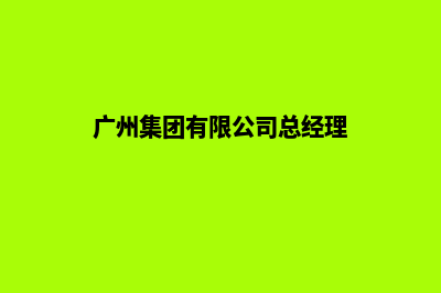 广州集团网站重做(广州集团有限公司总经理)