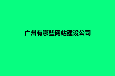 广州专业的建网站公司(广州有哪些网站建设公司)