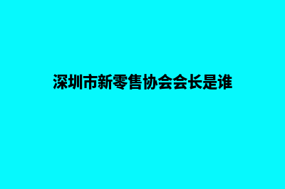 深圳新零售小程序设计(深圳市新零售协会会长是谁)