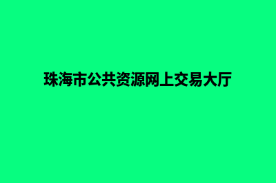 珠海网站重做公司(珠海市公共资源网上交易大厅)