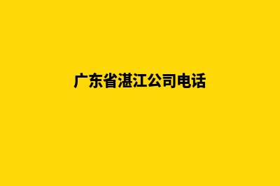 湛江公司网站定制要多少钱(广东省湛江公司电话)