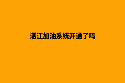 湛江加油系统开发费用(湛江加油系统开通了吗)