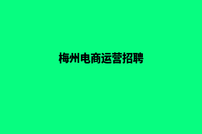 梅州电商网站设计价格(梅州电商运营招聘)