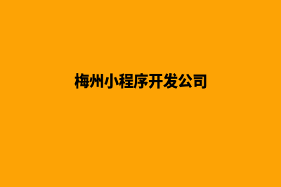 梅州小程序开发价格(梅州小程序开发公司)